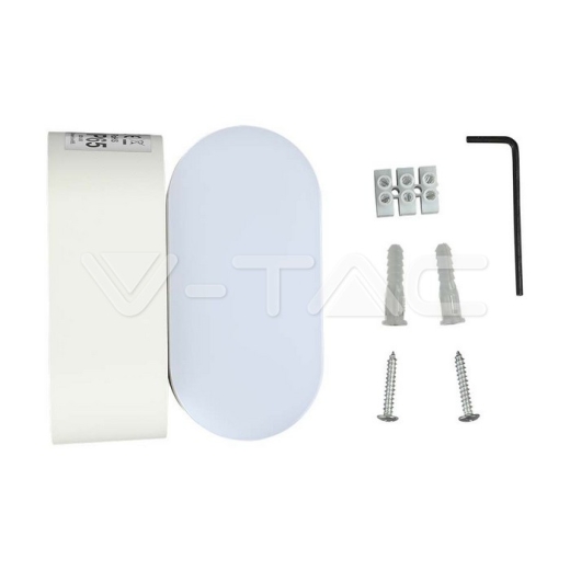 Aplique LED 6W Cuerpo Blanco IP65 Móvil 3000K - 5