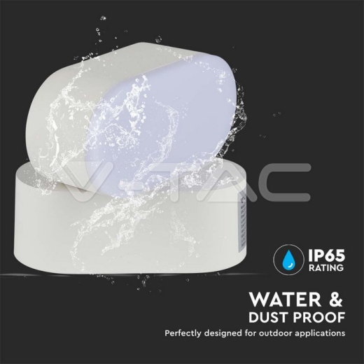 Aplique LED 6W Cuerpo Blanco IP65 Móvil 3000K - 7