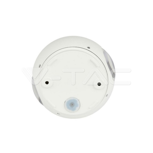 6W LED Wall Light White Body Round IP65 4000K - 4