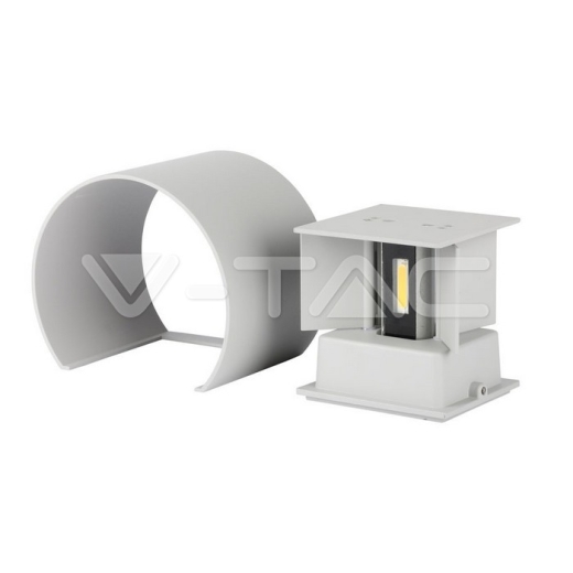 6W Lámpara de pared LED Bridglux Chip Cuerpo Gris Redondo Blanco Cálido - 3