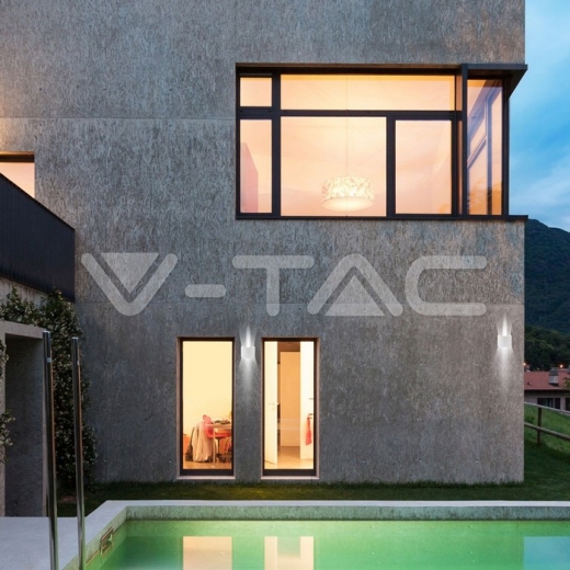 6W Lámpara de pared LED Bridglux Chip Cuerpo Gris Redondo Blanco Cálido - 8