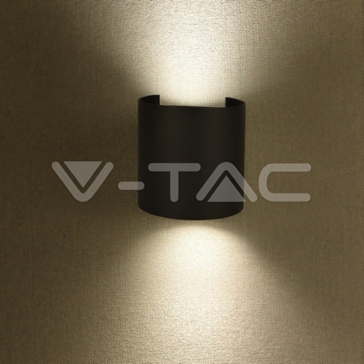 Aplique de pared 5W LED Cuerpo Negro Redondo IP65 3000K - 9