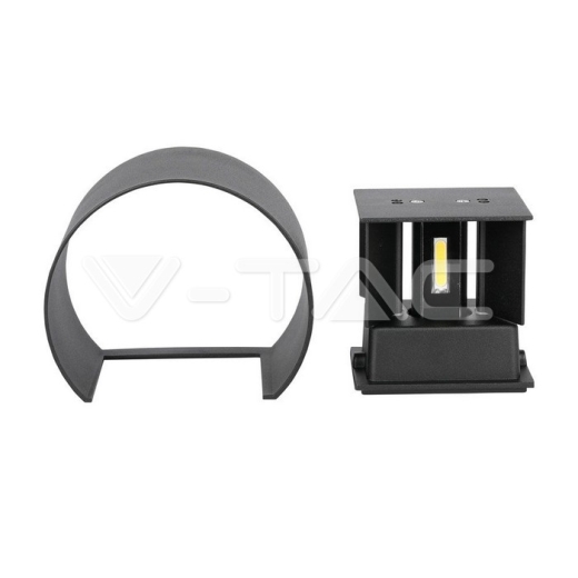 Aplique de pared 5W LED Cuerpo Negro Redondo IP65 4000K - 3