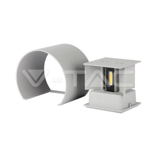 Aplique 6W Con Chip Bridglux Cuerpo Gris Redondo IP65 4000K - 2