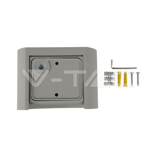Aplique 6W Con Chip Bridglux Cuerpo Gris Redondo IP65 4000K - 3