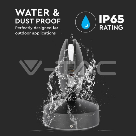 Lámpara de pared LED 7W Cuerpo Negro Luz Natural IP65 - 6