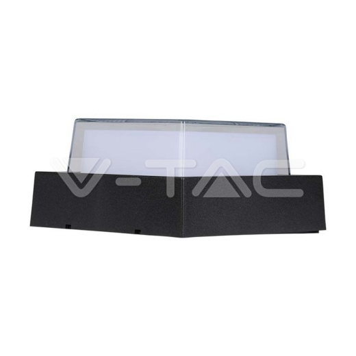 Lámpara de pared 7W LED cuerpo negro cuadrado 3000K - 4