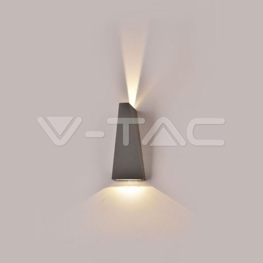 Aplique de pared 6W cuerpo gris IP65 3000K - 8