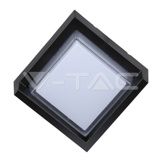 Aplique LED 7W Sami-Frame Negro Cuadrado IP65 3000K - 2