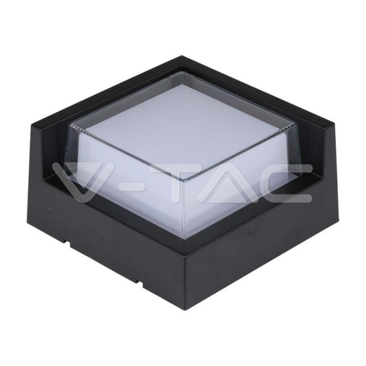 Aplique LED 7W Sami-Frame Negro Cuadrado IP65 3000K - 4
