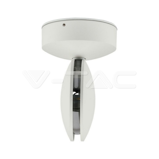 7W LED Wall Light White Body 3000K IP65 - 2