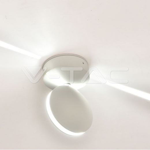 7W LED Wall Light White Body 3000K IP65 - 9