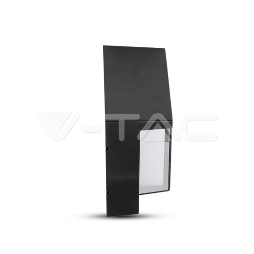 7W LED Wall Light Sami-Frame Black Square 3000K - 3
