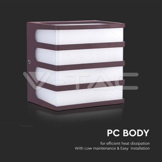 Aplique LED 8W Cuerpo Marrón IP65 3000K - 2