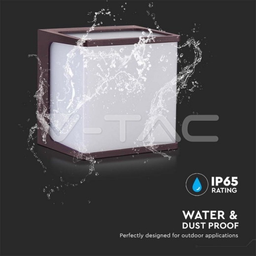 Aplique LED 8W Cuerpo Marrón IP65 3000K - 4