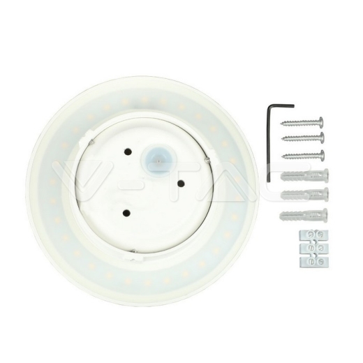 9W LED Wall Lamp Warm White White Round IP65 - 4