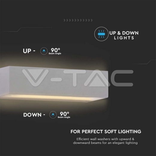 Lámpara para exterior LED 9W Arriba/Abajo 6400K Cuerpo Gris IP65 - 8