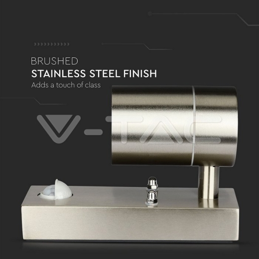 Aplique de pared Sensor 1xGU10 cuerpo de acero IP44 - 10