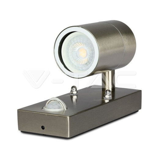 Aplique de pared Sensor 1xGU10 cuerpo de acero IP44 - 2