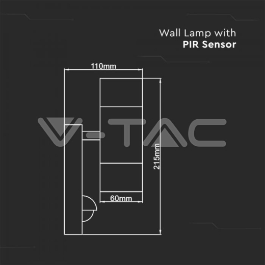 Lámpara de pared GU10 de acero, sensor de movimiento, luz arriba-abajo, IP44 - 9