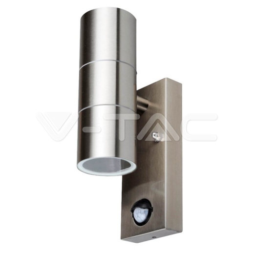 Aplique de pared Sensor 2xGU10 cuerpo de acero IP44 - 1