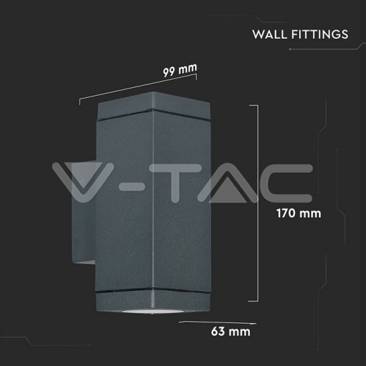 Wall Lamp GU10 Matt White Up Down - 10