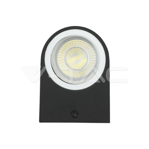 Aplique de pared 2xGU10 Aluminio Redondo Negro IP44 - 4