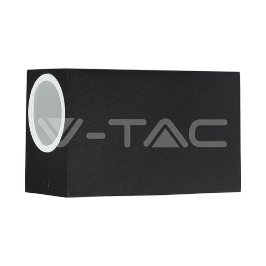 Aplique de pared 2xGU10 Aluminio Cuadrado Negro IP44 - 4