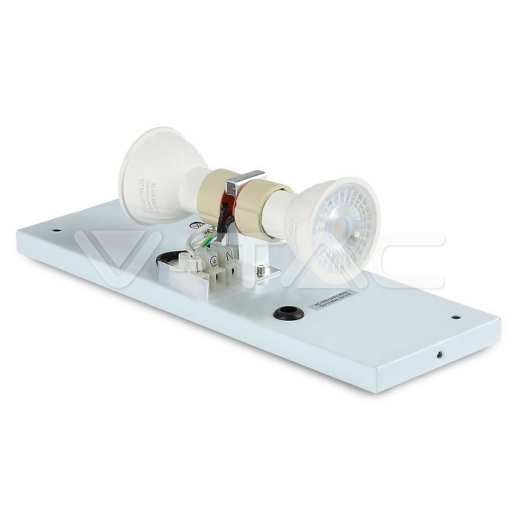 Wall Sleek Wall Fitting GU10 Square Black 2 Way IP44 - 4