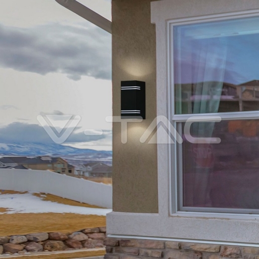 Wall Sleek Wall Fitting GU10 Square Black 2 Way IP44 - 9