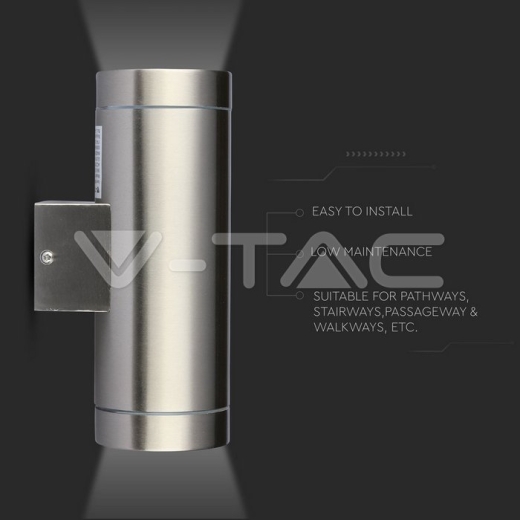 Wall Sleek Wall Fitting GU10 Steel Body 2 Way IP44 - 9