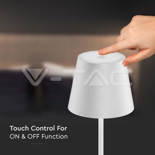 4W LED Floor Lamp White Body 3000K IP54 - 4