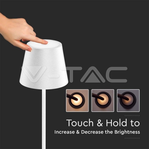 4W LED Floor Lamp White Body 3000K IP54 - 5