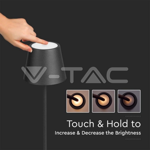 Lámpara de Pie LED 4W Cuerpo Negro 3000K IP54 - 5