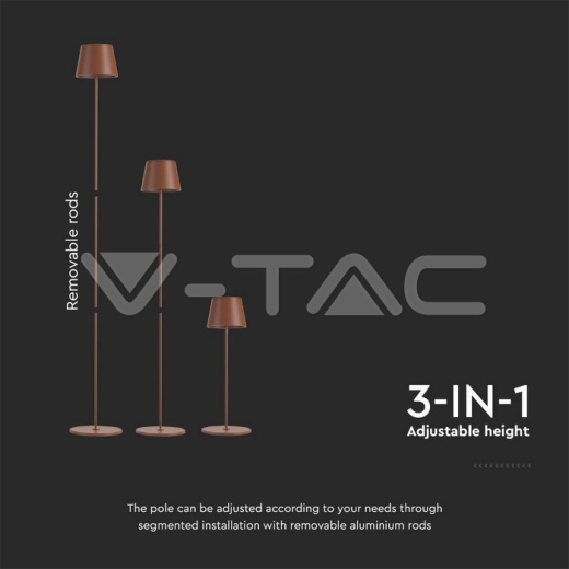 Lámpara de Pie LED 4W Cuerpo Corten 3000K IP54 - 2