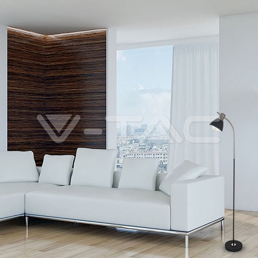 Lámpara de suelo de diseño casquillo E27 color negro - 5