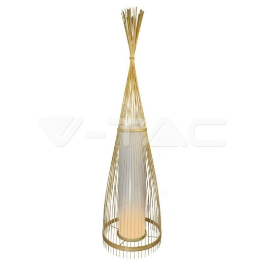 Lámpara de suelo madera/ratán D300*1000MM - 1