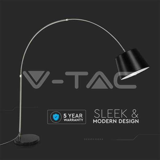 Lámpara de suelo LED E27 cuerpo Negro - 5