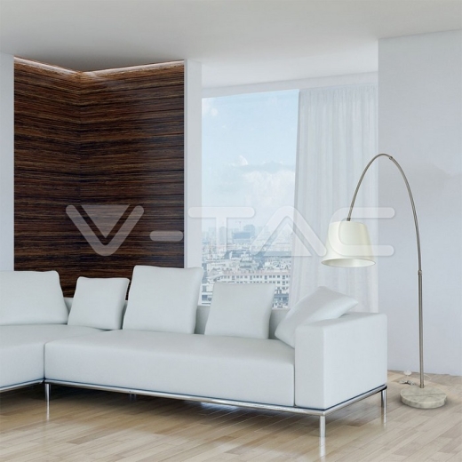 LED Floor Lamp E27 Ivory Lamp Shade - 10