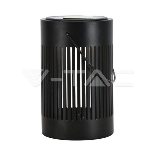 0.5W LED Solar Lamp with Handle Black - 1