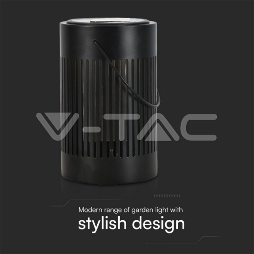 0.5W LED Solar Lamp with Handle Black - 3