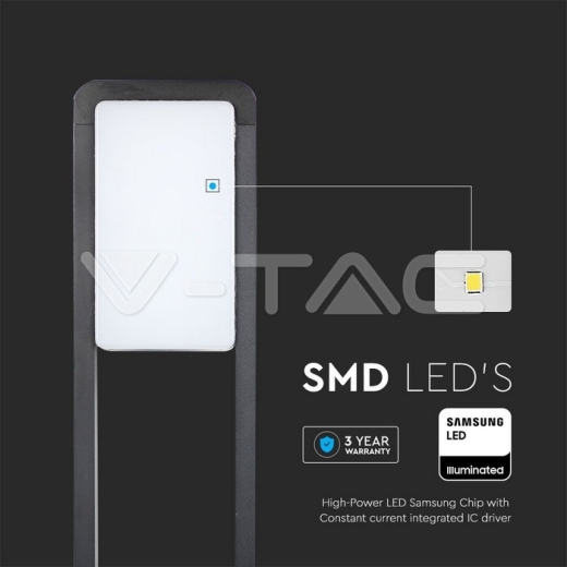 Lámpara de jardín 10W LED SAMSUNG Chip cuerpo negro IP65 3000K - 5