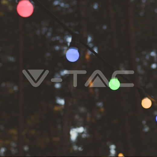 0.5W Bulb LED String Light EU Plug RGB - 10