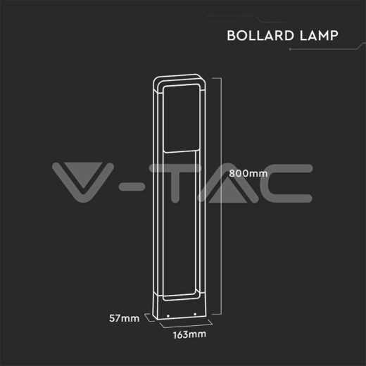 Lámpara de jardín 10W LED SAMSUNG Chip cuerpo blanco IP65 3000K - 8