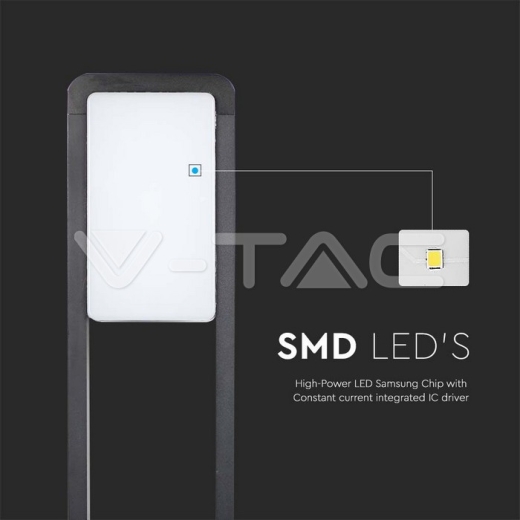 Baliza de Jardín 10W SAMSUNG CHIP Cuerpo Negro IP65 4000K - 4