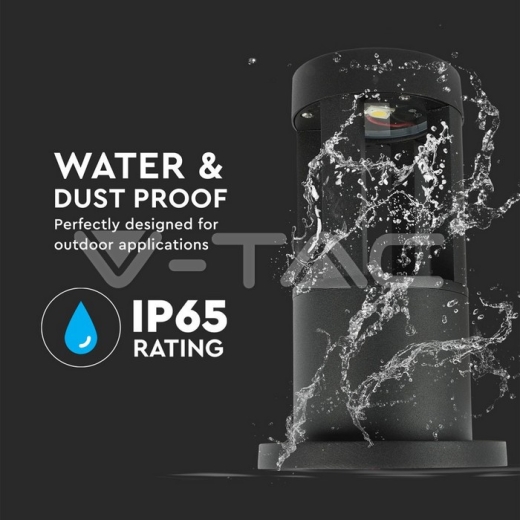 Lámpara de jardín 10W LED cuerpo negro altura 25cm 3000K - 5