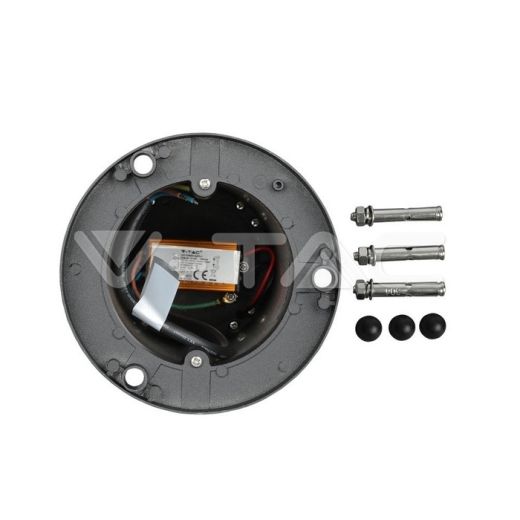 Lámpara de jardín 10W LED cuerpo negro altura 80cm 4000K - 3