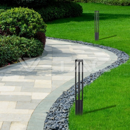 Lámpara de jardín 10W LED cuerpo negro altura 80cm 4000K - 7