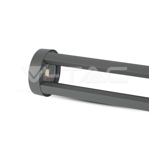 Lámpara de jardín 10W LED cuerpo gris altura 80cm 4000K - 2
