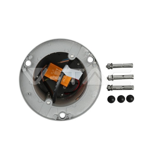 Lámpara de jardín 10W LED cuerpo gris altura 80cm 4000K - 3